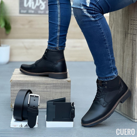 Botas urbanas de cuero para caballero – Elegancia casual y resistencia