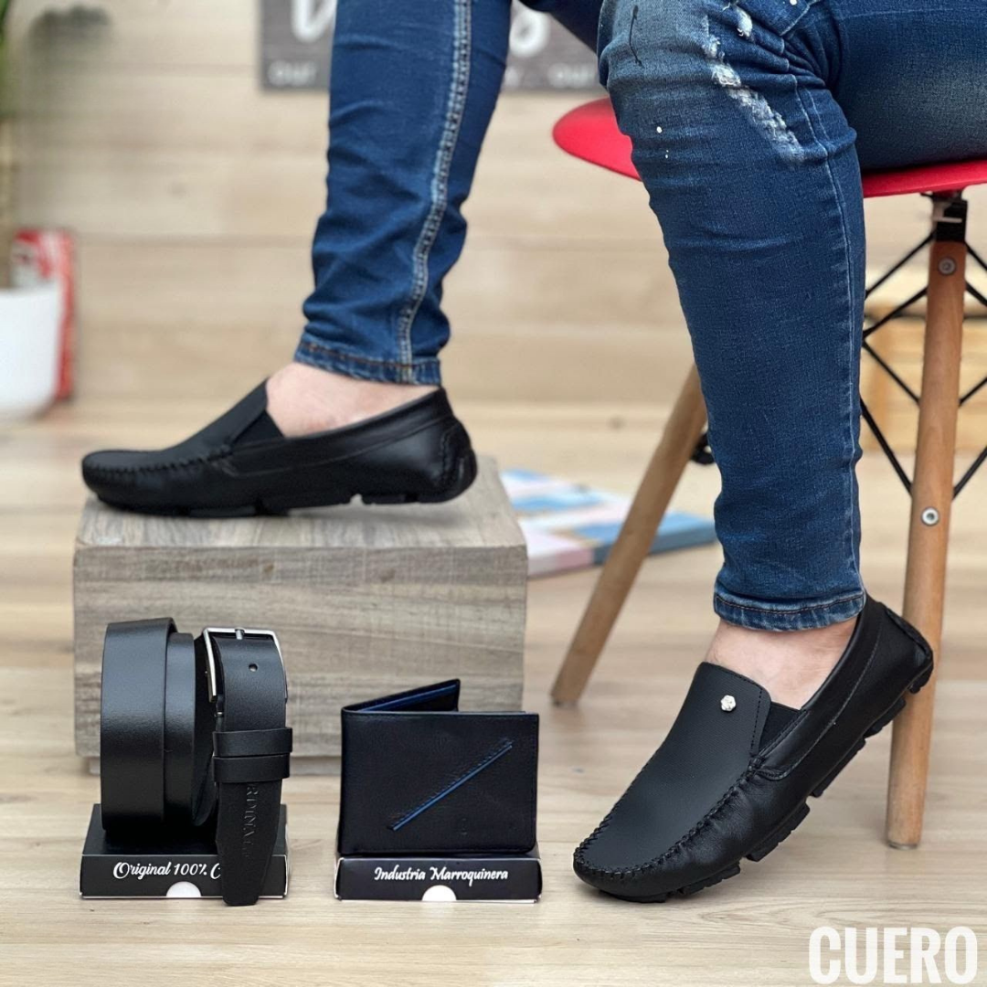 Mocasines Casual Hombre • Cuero Genuino • Hechos a Mano