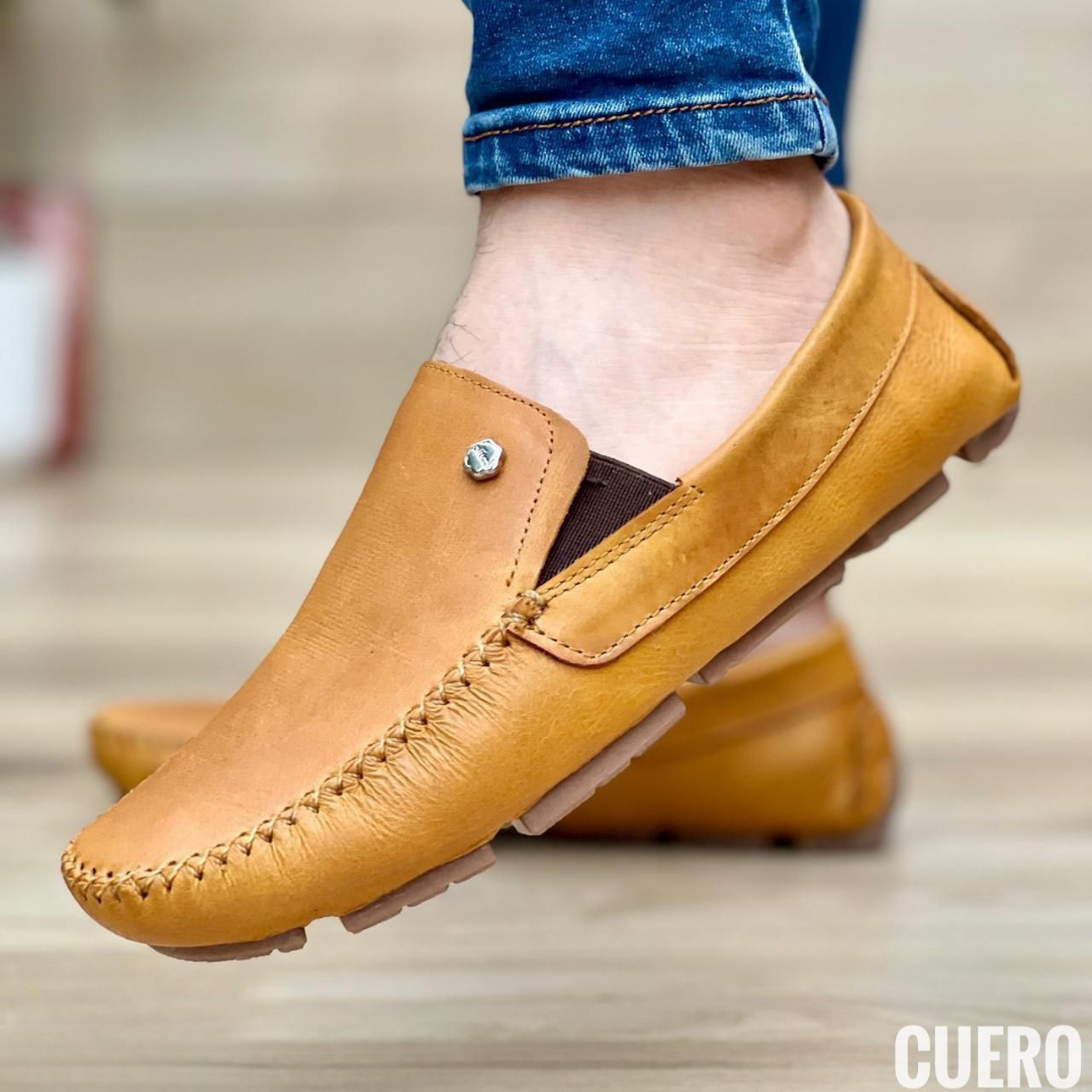 Mocasines Casual Hombre • Cuero Genuino • Hechos a Mano