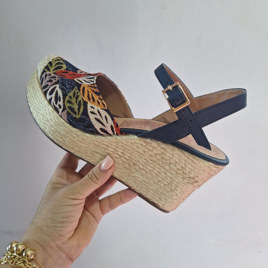 Sandalias Plataforma Yute Tropical Chelina – Hechas a Mano, Estilo Boho Chic