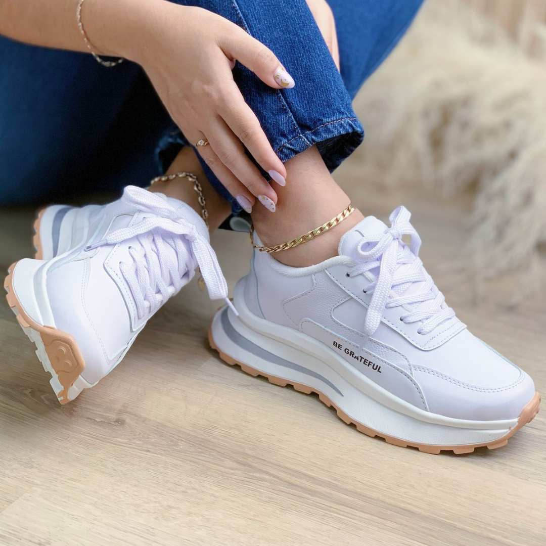 Zapatillas Urbanas "Be Grateful" para Mujer – Suela Chunky Antideslizante