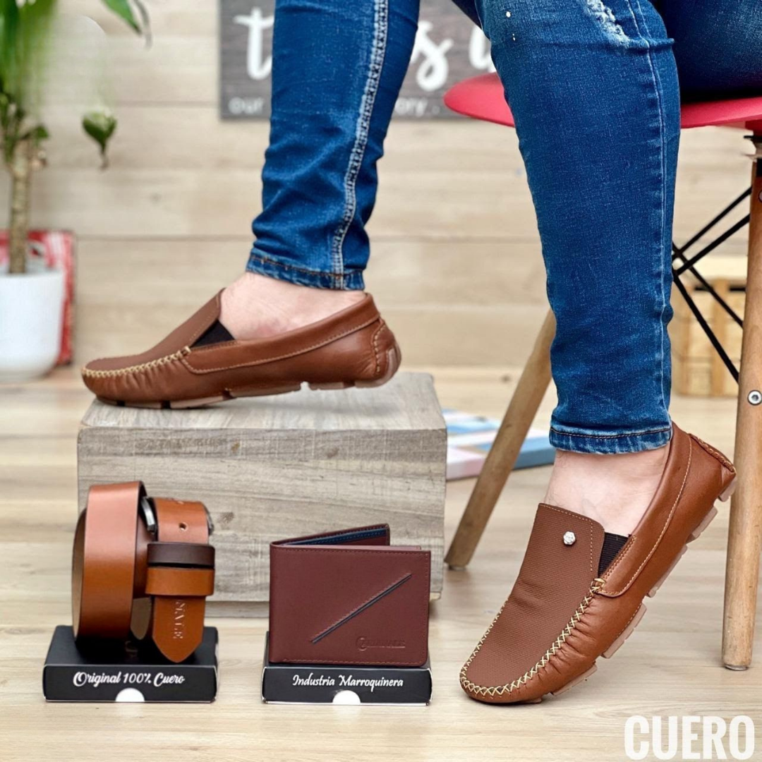 Mocasines Casual Hombre • Cuero Genuino • Hechos a Mano
