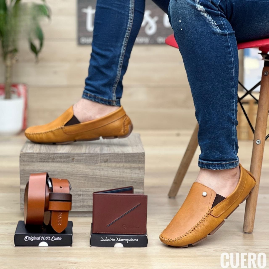 Mocasines Casual Hombre • Cuero Genuino • Hechos a Mano
