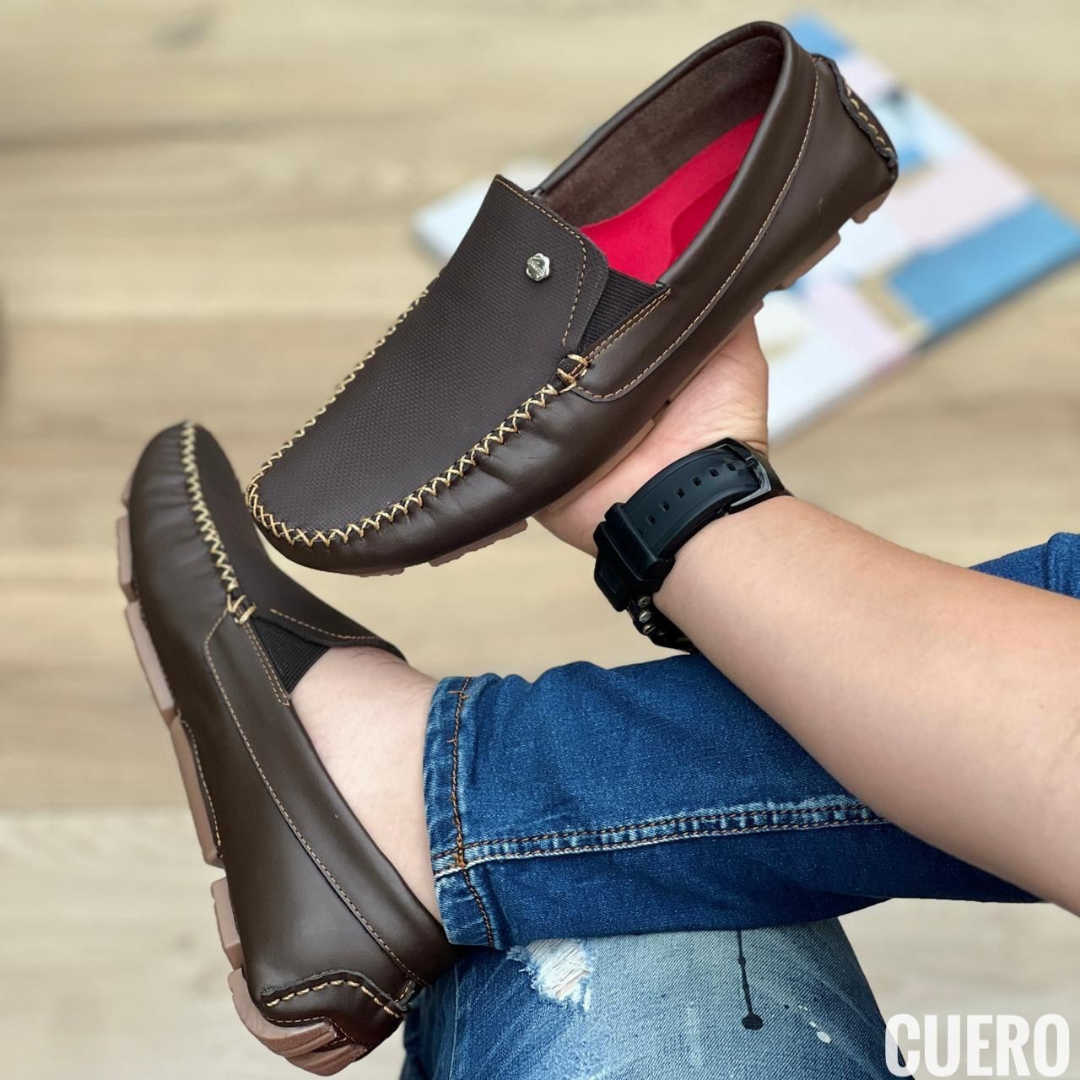 Mocasines Casual Hombre • Cuero Genuino • Hechos a Mano