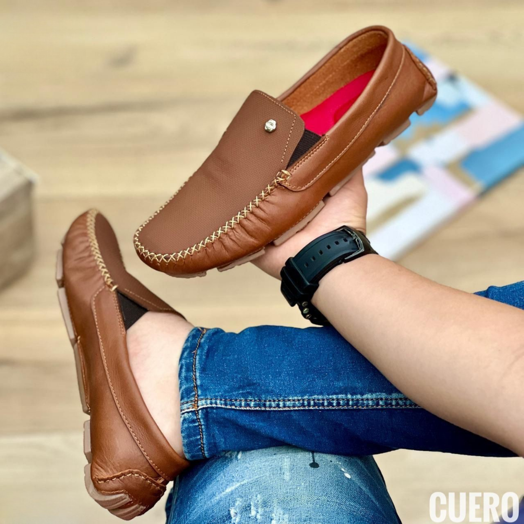 Mocasines Casual Hombre • Cuero Genuino • Hechos a Mano