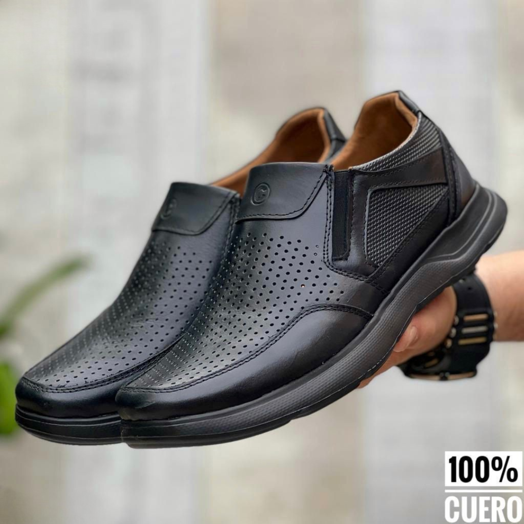 Zapatos Slip On de cuero para caballero – Comodidad y estilo casual premium