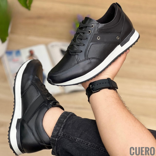 Tenis Zapatillas Urbanas de Cuero para Hombre – Estilo Deportivo Elegante