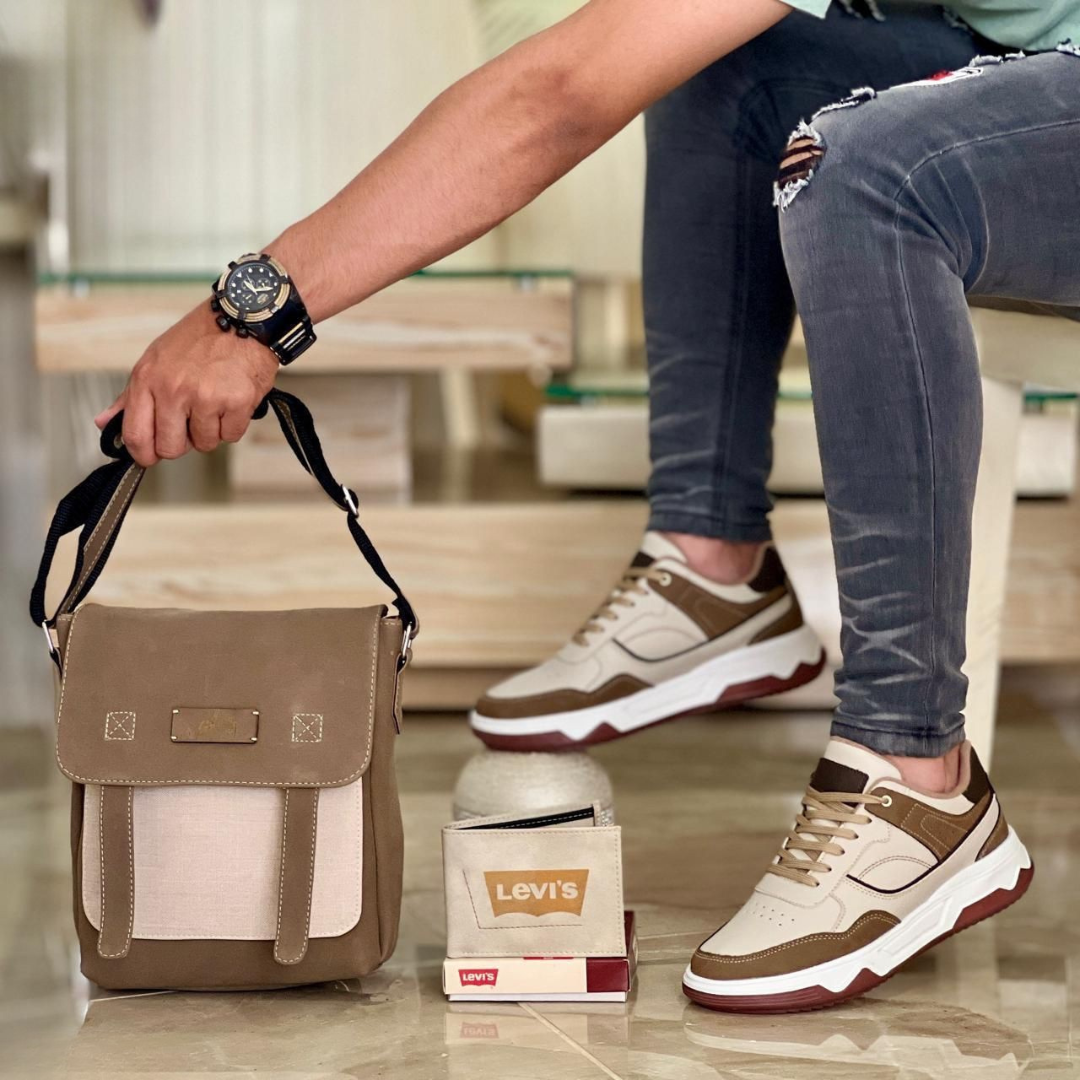 Tenis casuales para caballero con suela deportiva – Estilo urbano y confort