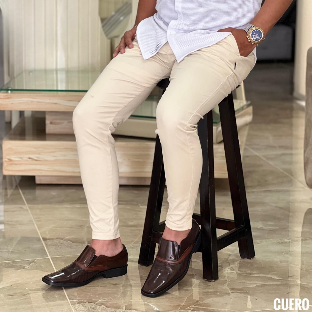 Zapatos de Vestir Hombre Cuero Brillante Negro o Marrón | Elegancia y Comodidad Premium
