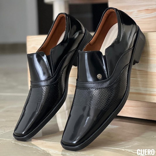 Zapatos de Vestir Hombre Cuero Brillante Negro o Marrón | Elegancia y Comodidad Premium