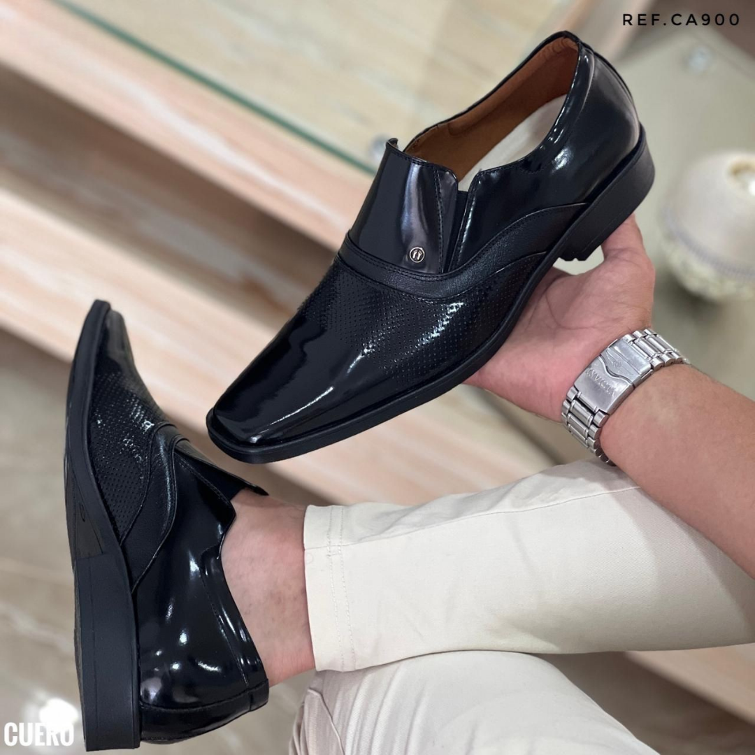 Zapatos de Vestir Hombre Cuero Brillante Negro o Marrón | Elegancia y Comodidad Premium