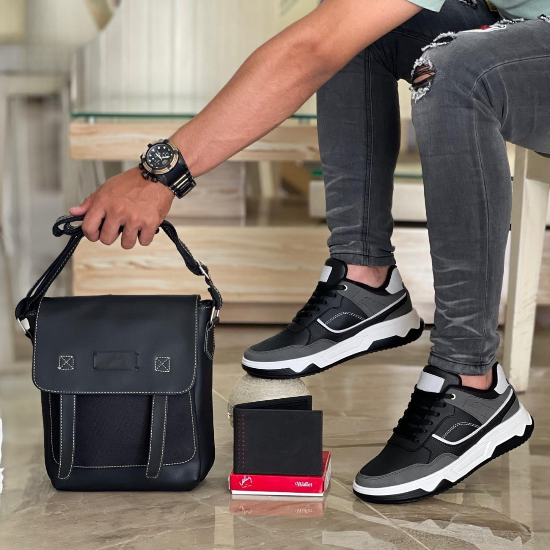 Tenis casuales para caballero con suela deportiva – Estilo urbano y confort