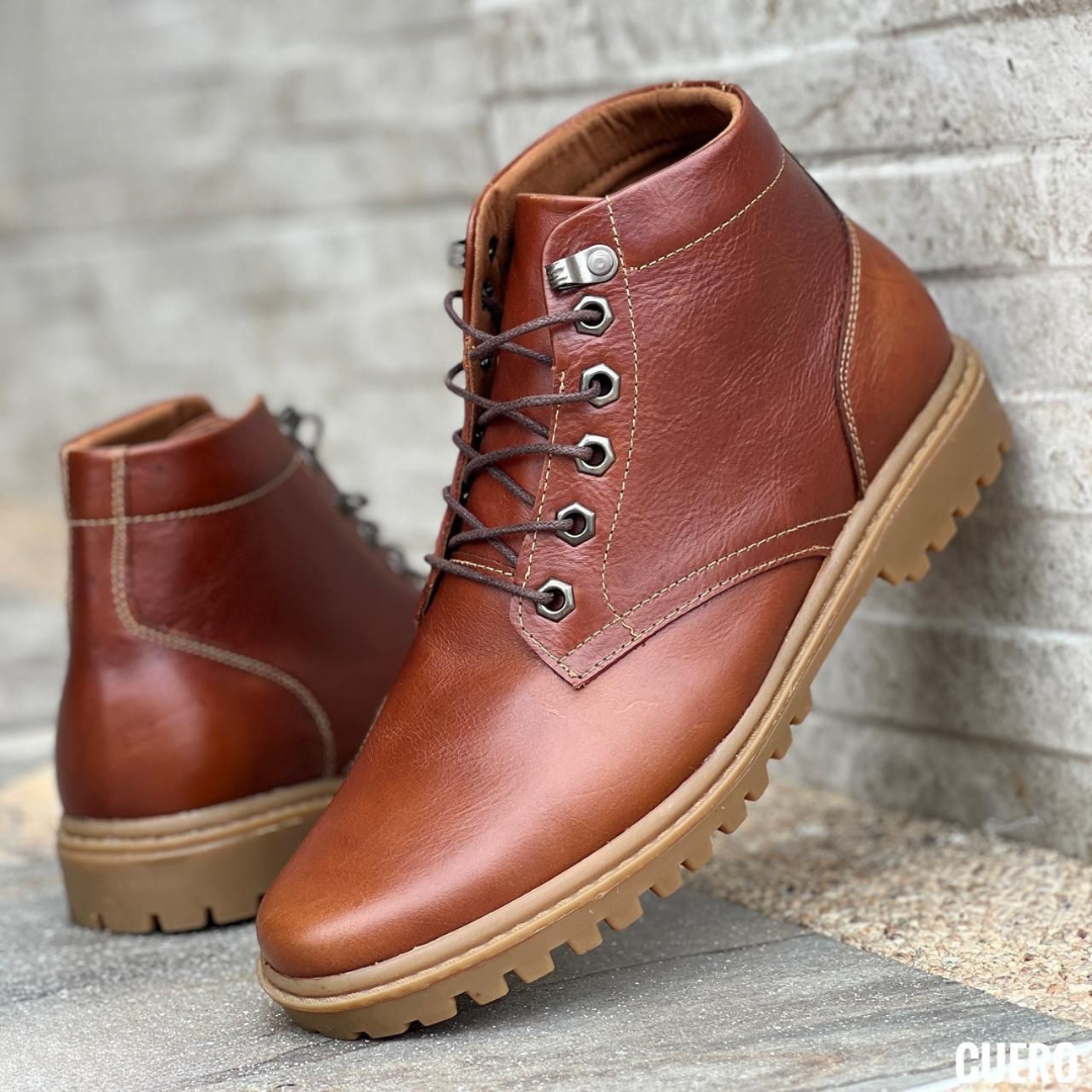 Bota Casual de Cuero para Hombre | Estilo Urbano con Suela Antideslizante