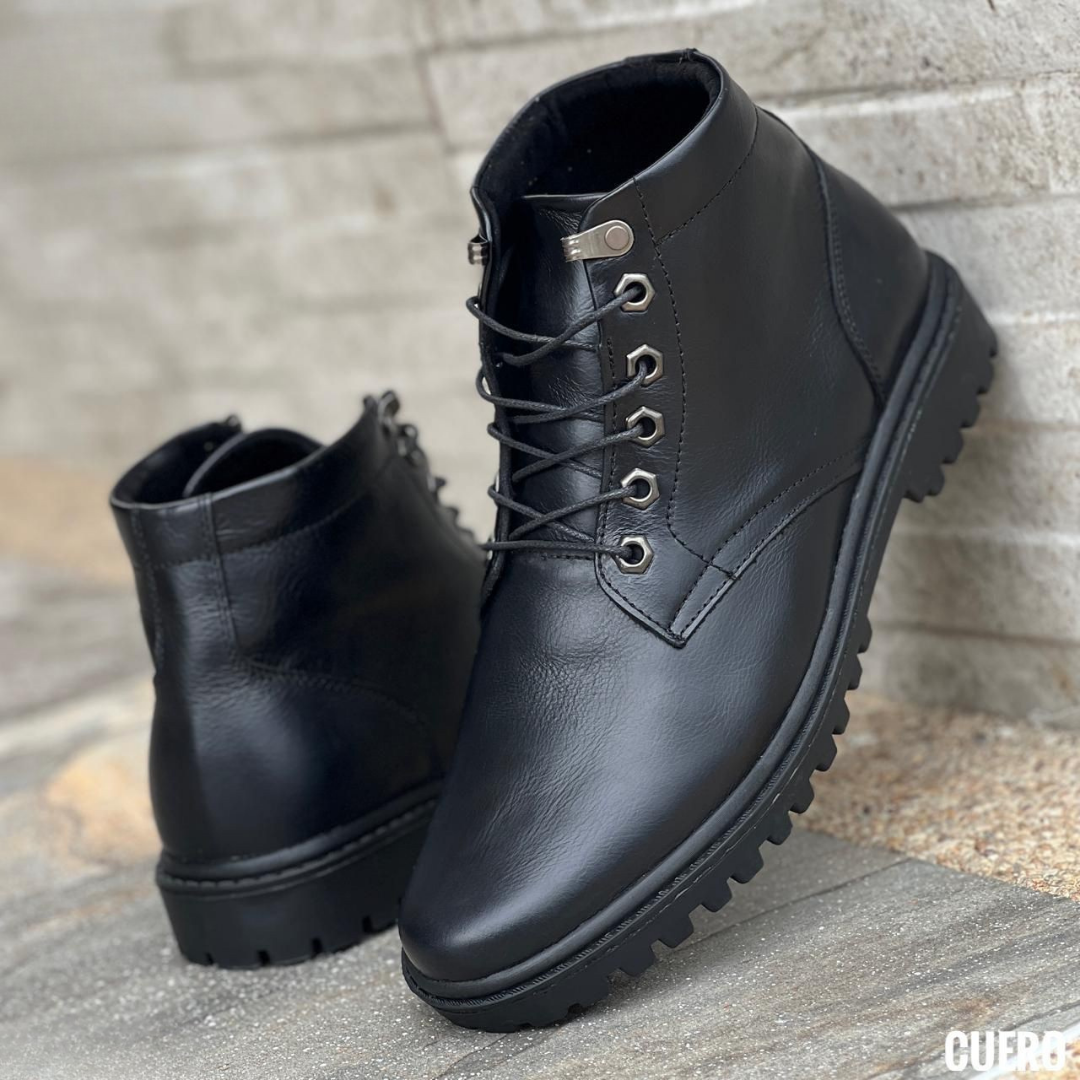 Bota Casual de Cuero para Hombre | Estilo Urbano con Suela Antideslizante