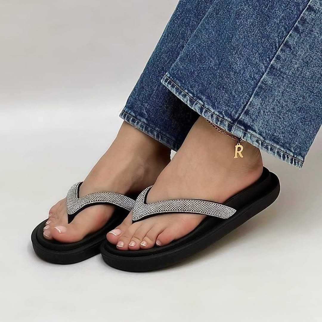 Sandalias Brillantes con Plataforma – Estilo casual chic para dama