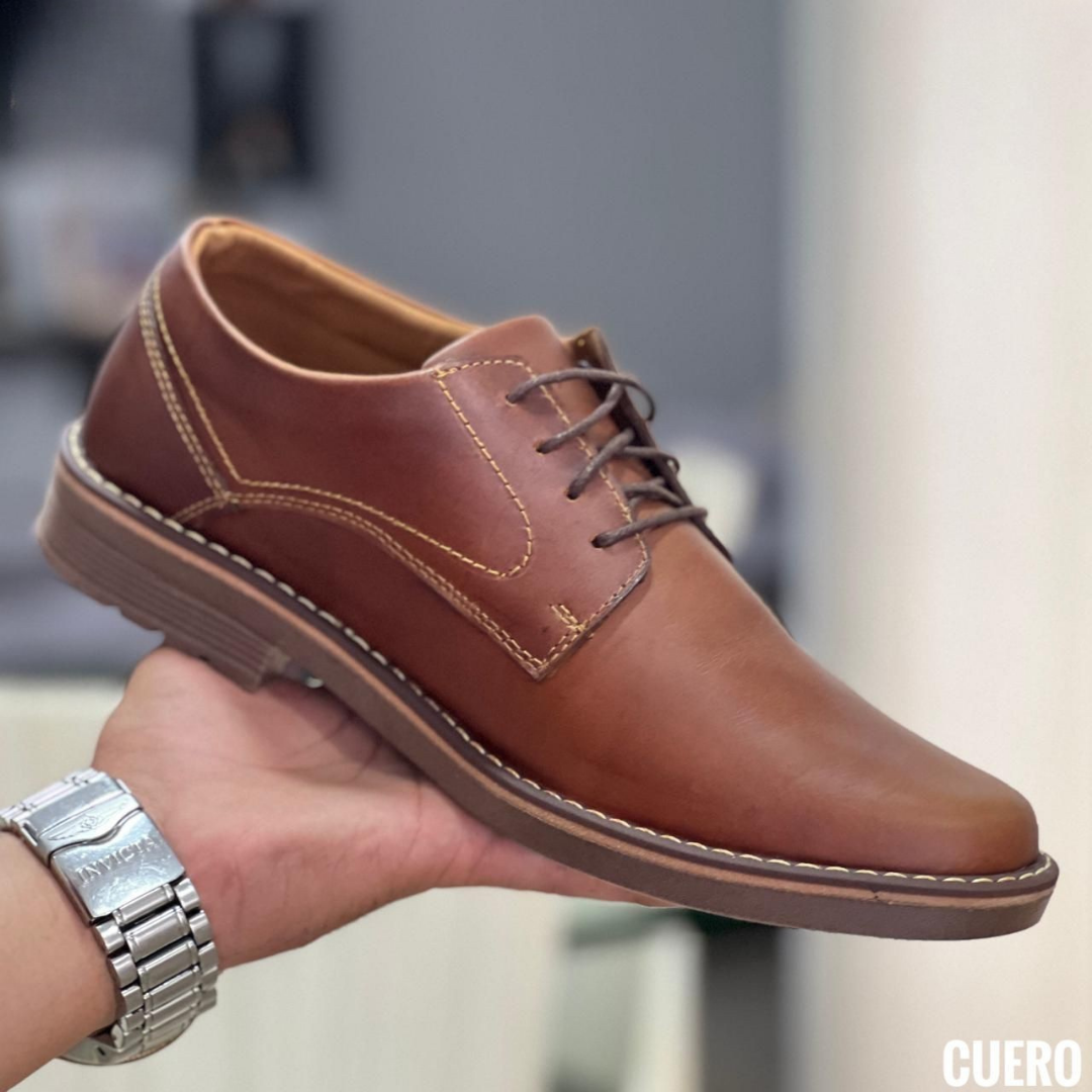 Zapatos Derby Clásicos de Cuero para Hombre - Estilo Ejecutivo Casual