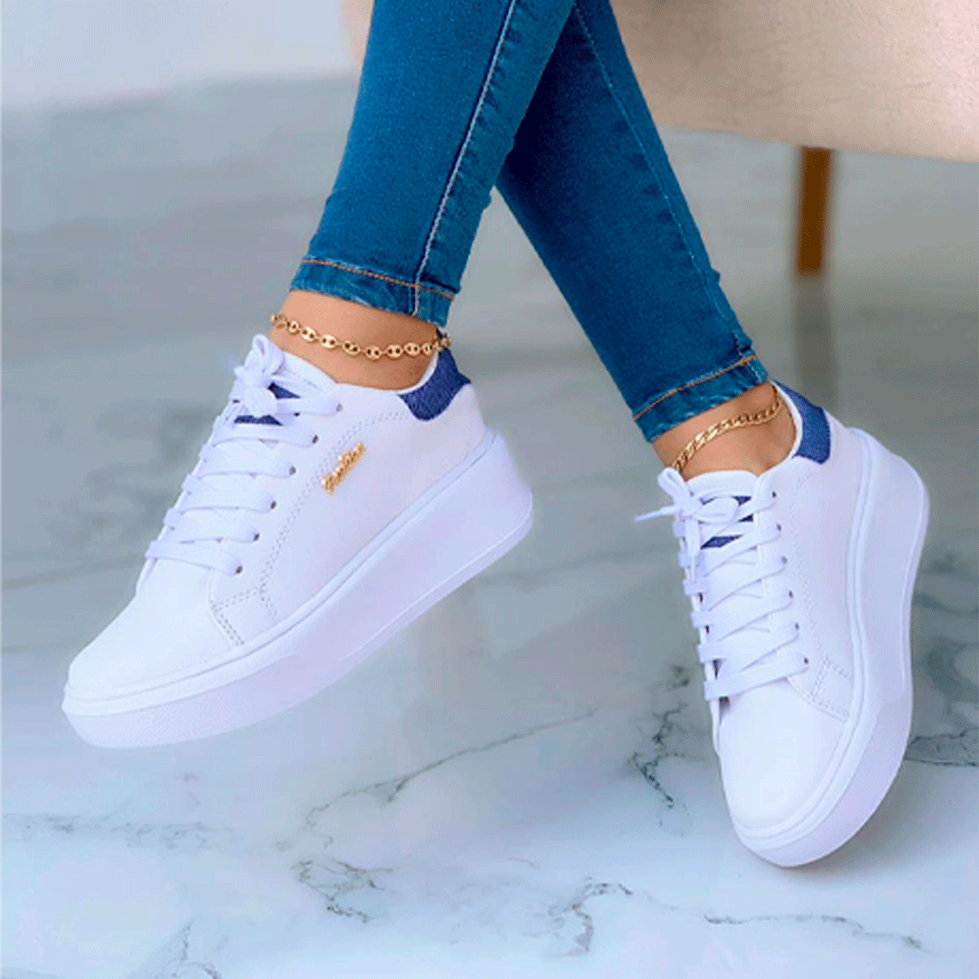 Tenis minimalistas básicos y metalizado
