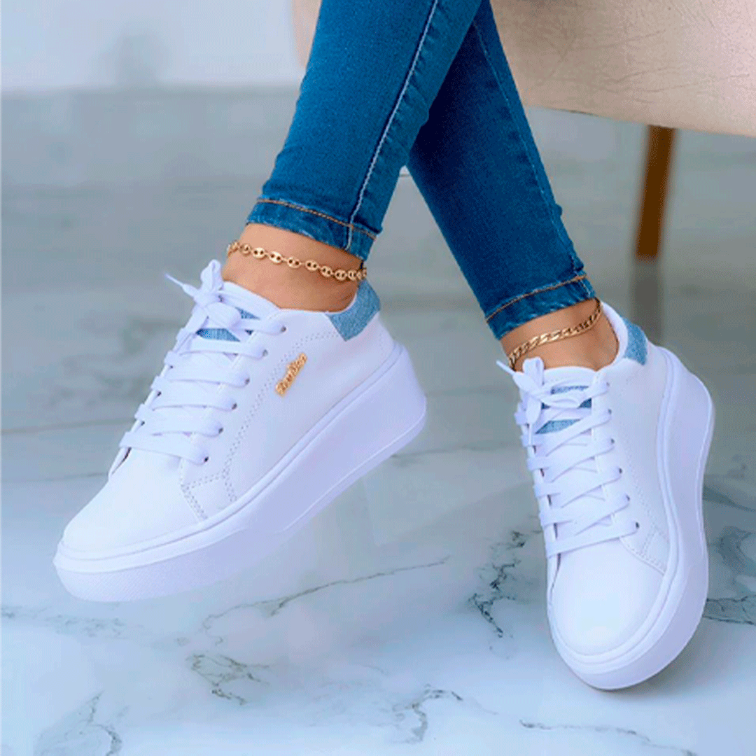 Tenis minimalistas básicos y metalizado