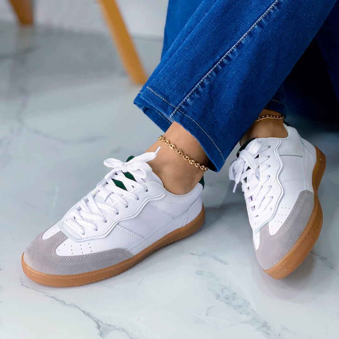 Tenis casual premium German Trainer con puntera gamuzada
