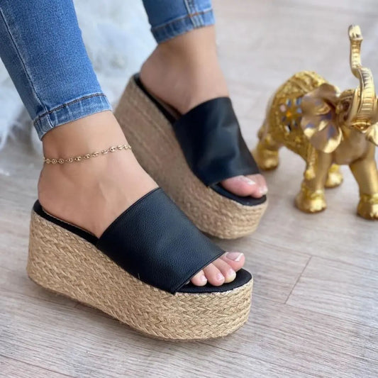 Sandalias Cuña de Yute Plataforma – Estilo fresco y cómodo