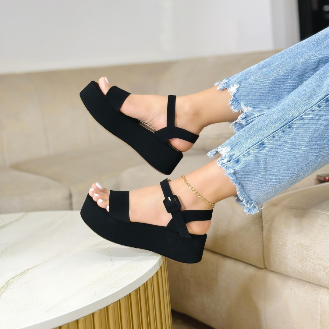 Sandalias doble plataforma candy trenzadas - chelinashop