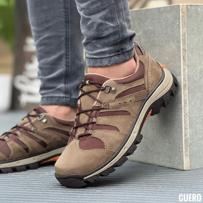 Zapatos de Trekking Hombre en Cuero - Suela Antideslizante - Estilo Outdoor