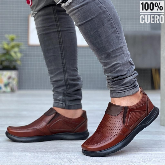 Zapatos Slip On de cuero para caballero – Comodidad y estilo casual premium