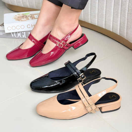 Mary Jane charol con doble tira – Elegancia urbana para dama