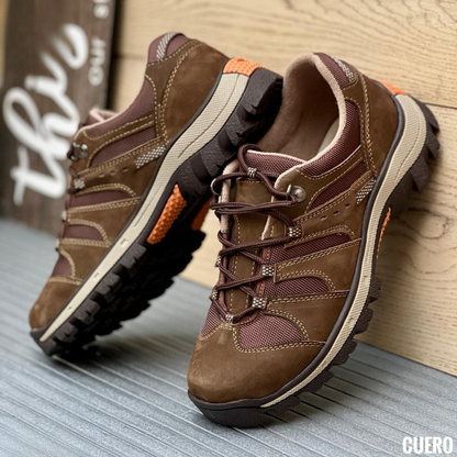 Zapatos de Trekking Hombre en Cuero - Suela Antideslizante - Estilo Outdoor