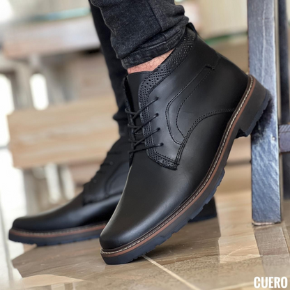 Botas de cuero casual para caballero – Estilo urbano con suela diferenciada