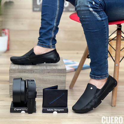 Mocasines Casual Hombre • Cuero Genuino • Hechos a Mano