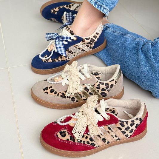 Tenis Zapatillas Urbanas Leopardo & Encaje – Estilo Boho Chic