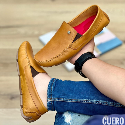 Mocasines Casual Hombre • Cuero Genuino • Hechos a Mano