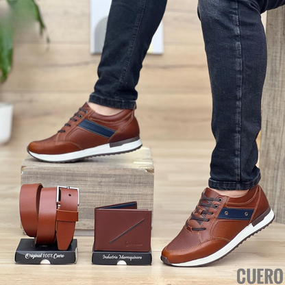 Tenis Zapatillas Urbanas de Cuero para Hombre – Estilo Deportivo Elegante