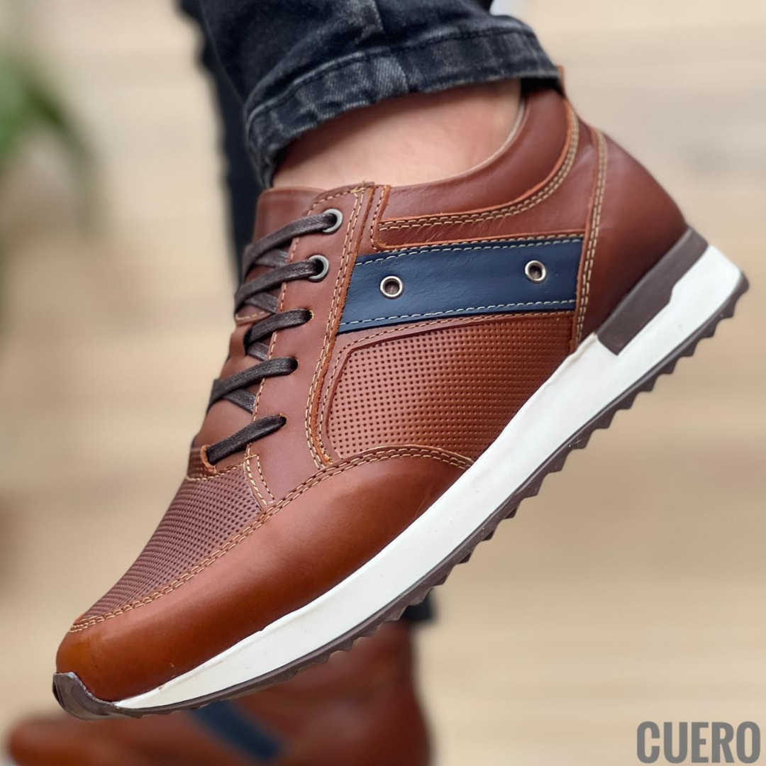 Tenis Zapatillas Urbanas de Cuero para Hombre – Estilo Deportivo Elegante