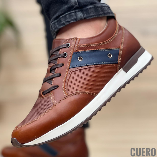 Tenis Zapatillas Urbanas de Cuero para Hombre – Estilo Deportivo Elegante