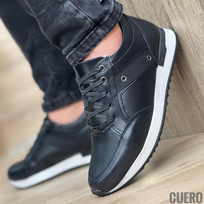 Tenis Zapatillas Urbanas de Cuero para Hombre – Estilo Deportivo Elegante