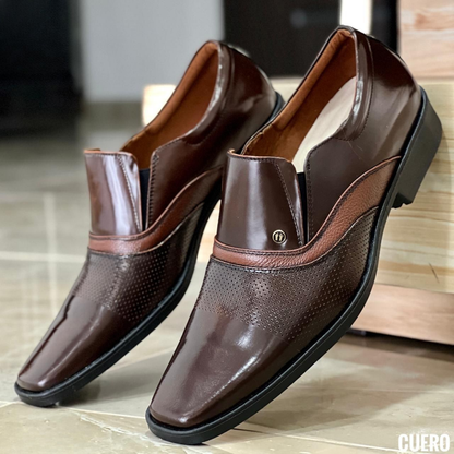 Zapatos de Vestir Hombre Cuero Brillante Negro o Marrón | Elegancia y Comodidad Premium