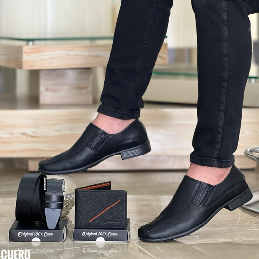 Zapatos de Cuero para Hombre Slip-On • Estilo Formal Ejecutivo | Chelina Hombre
