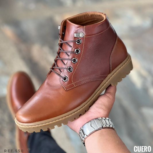Bota Casual de Cuero para Hombre | Estilo Urbano con Suela Antideslizante