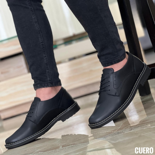 Zapatos Derby Clásicos de Cuero para Hombre - Estilo Ejecutivo Casual