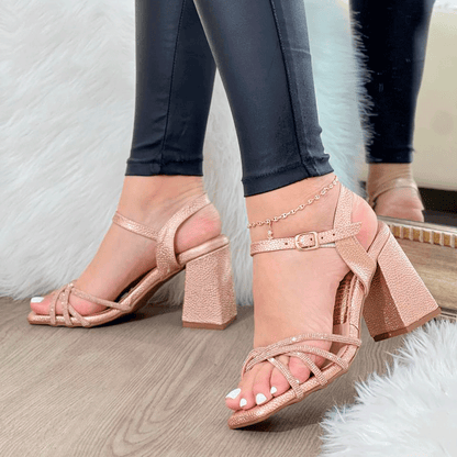 Sandalias Trenzas brillantes cruzadas