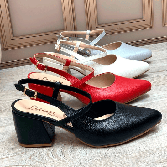 Tacones Mary Jane de cuero mate – Elegancia atemporal y comodidad