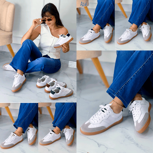 Tenis casual premium German Trainer con puntera gamuzada
