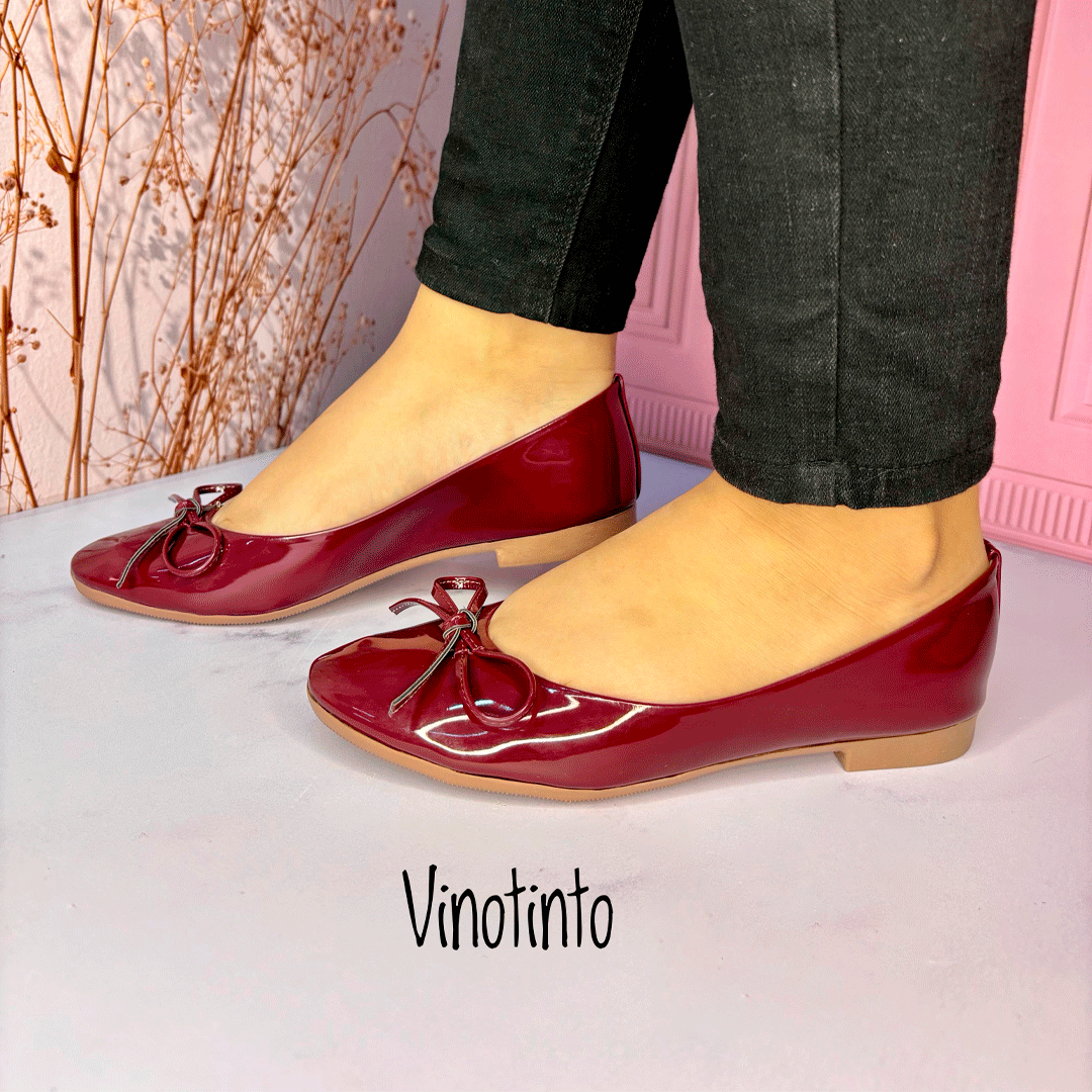 Balerinas Clásicas de Charol con Lazo - Chelina Shop